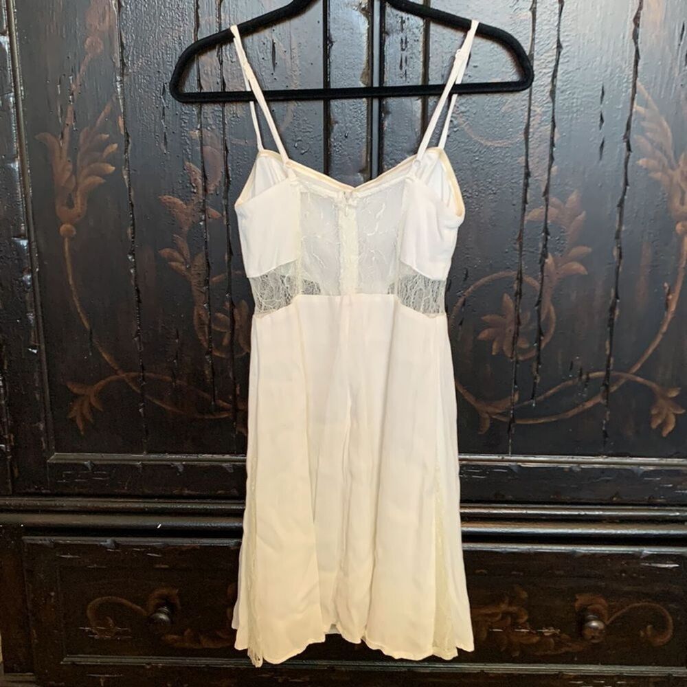 By the Lace-Sides White Lace Dress by Lush Size Small